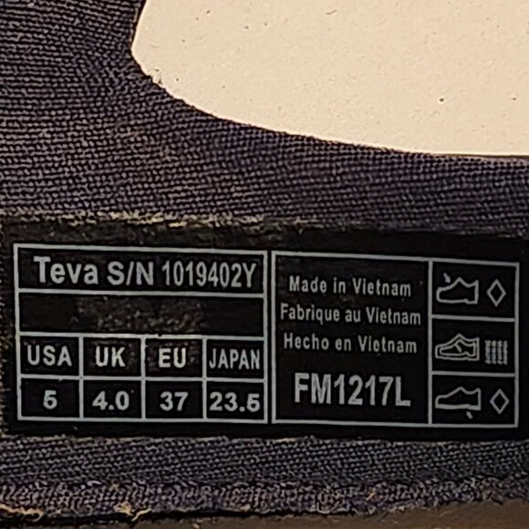 TEVA HURRICANE CLOSED TOE PRO SPORTS WATER SANDALS -DAZZLING BLUE -YOUTH US 5 - Picture 8 of 9